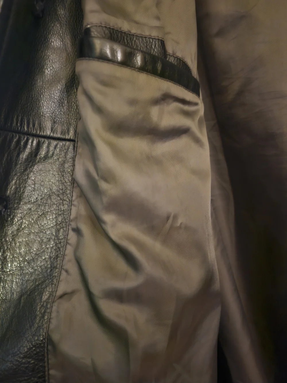 Vintage Banana Republic Men's Genuine Leather Jacket Heavyweight Motorcycle